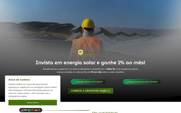 Screenshot of fazendasolarsul.com.br
