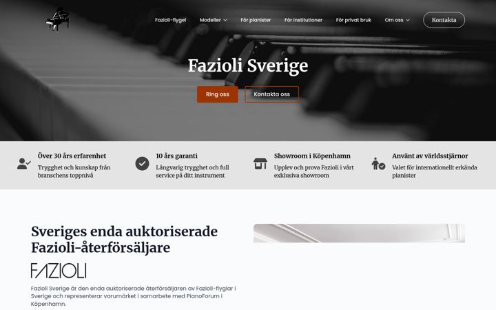 Screenshot of faziolisverige.se