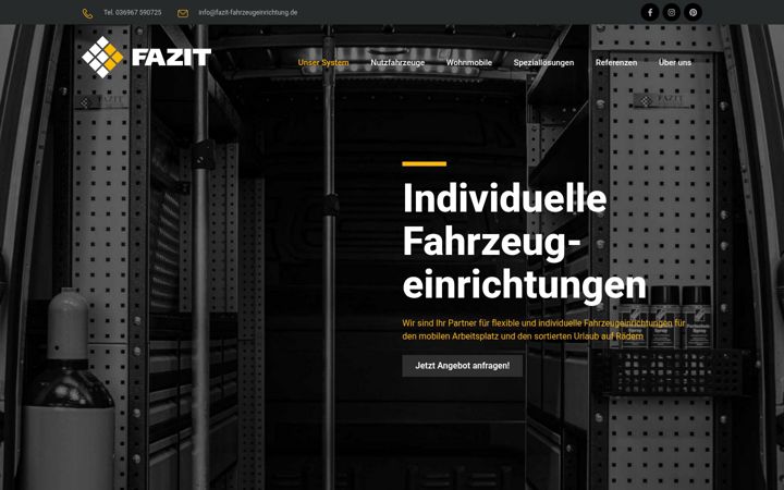 Skærmbillede af fazit-fahrzeugeinrichtung.de