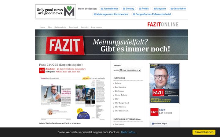 Screenshot of fazitmagazin.at