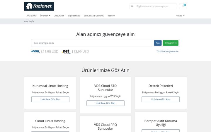 Screenshot of fazlanet.com