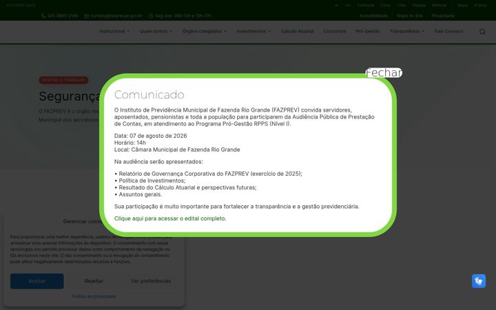 Screenshot of fazprev.com.br
