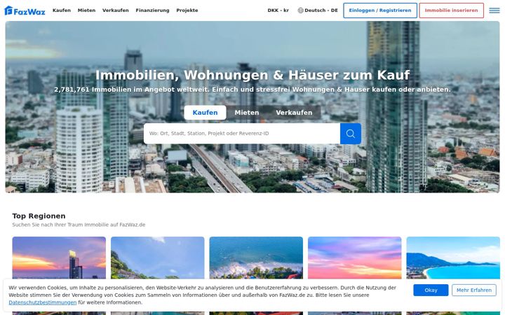 Screenshot von fazwaz.de
