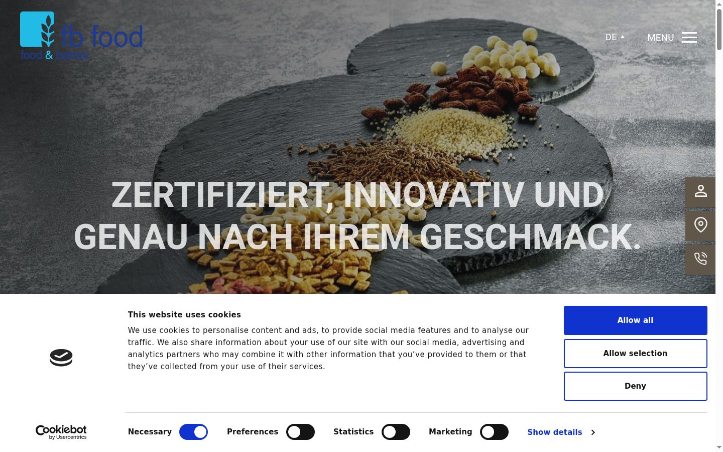 Screenshot van de toestemmingsbanner zoals getoond vóór enige interactie