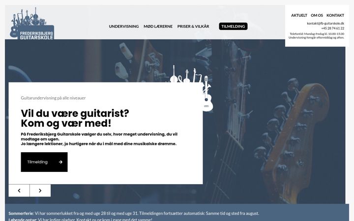 Képernyőkép: fb-guitarskole.dk