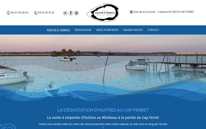 Screenshot of fb-huitres-capferret.fr
