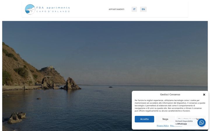 Screenshot of fbaapartments.it