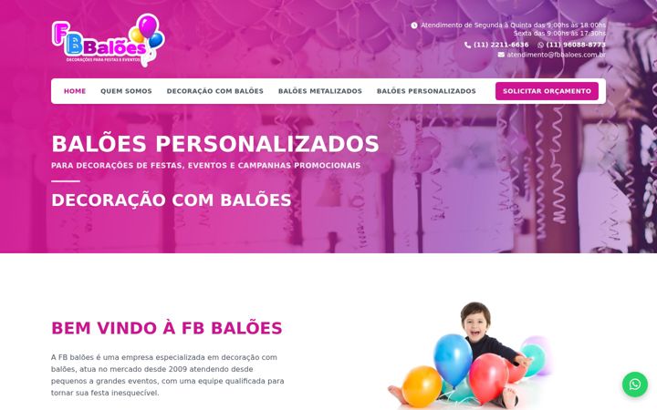 Screenshot of fbbaloes.com.br