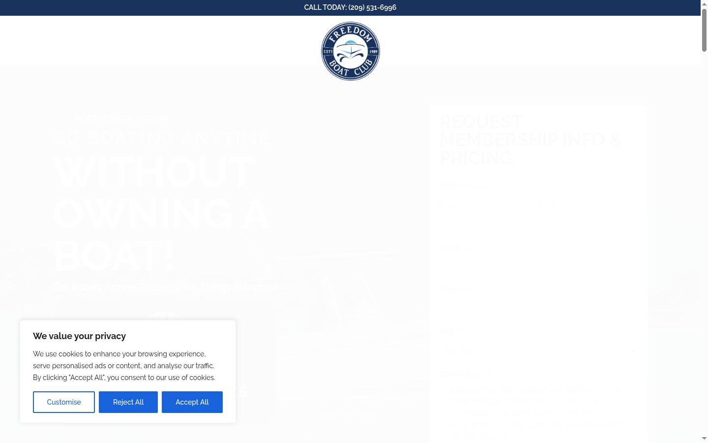Screenshot des Einwilligungsbanners vor jeglicher Interaktion