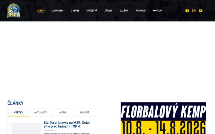 Snimka zaslona za fbcpredator.sk