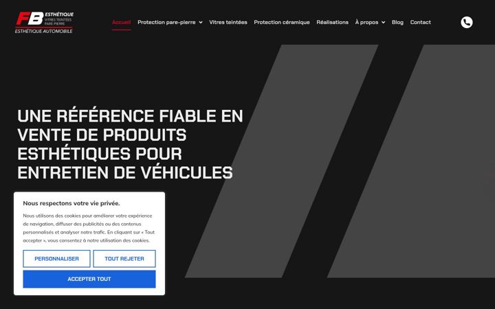 Screenshot of fbesthetique.ca
