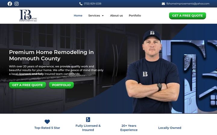 Screenshot of fbhomeimprovementsllc.com