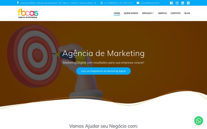 Screenshot of fboas.com.br