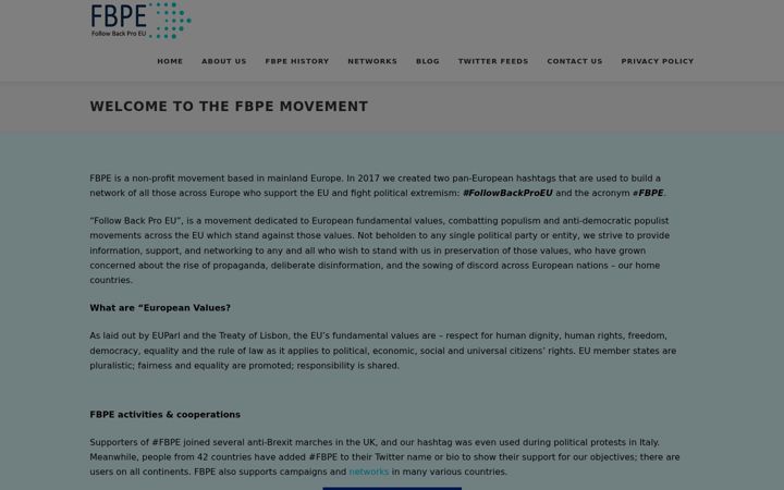 Screenshot of fbpe.eu