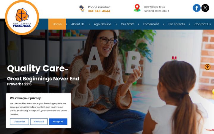 Screenshot of fbpreschooltx.org
