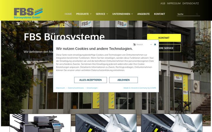 Posnetek zaslona fbs-buerosysteme.de