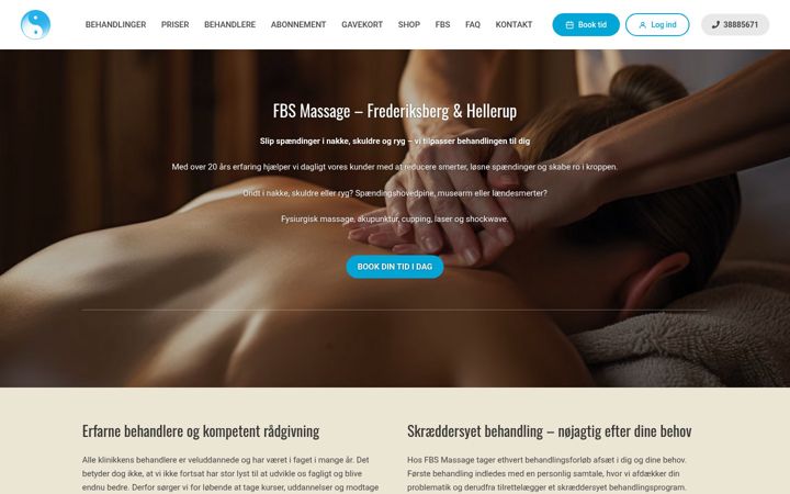 Screenshot of fbs-massage.dk