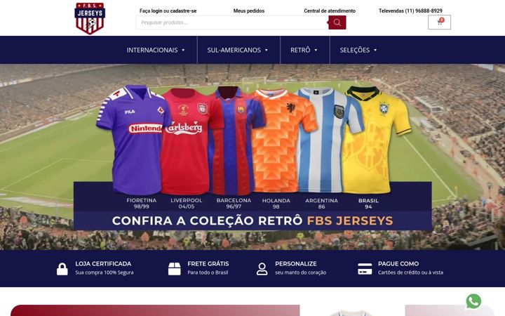 Screenshot of fbsjerseys.com.br