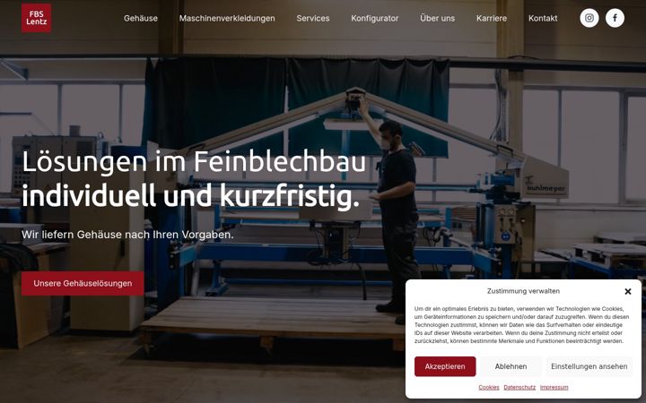 Posnetek zaslona fbslentz.de