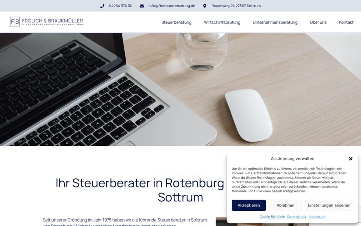 Capture d'écran de fbsteuerberatung.de