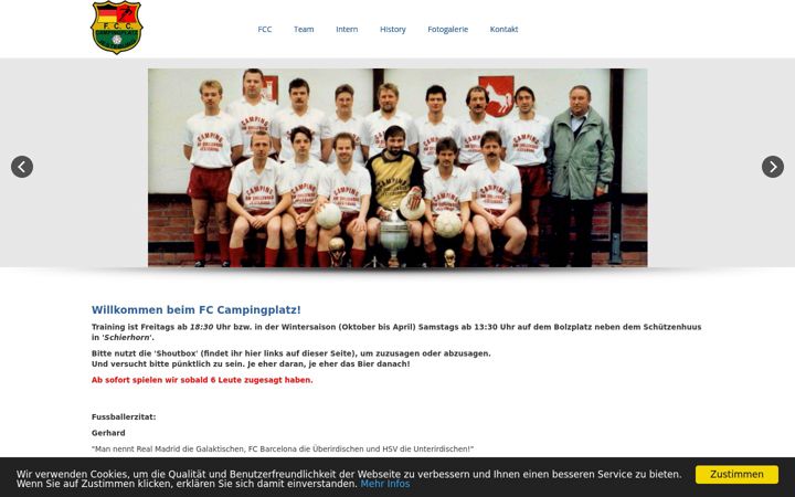 Screenshot of fc-campingplatz.de