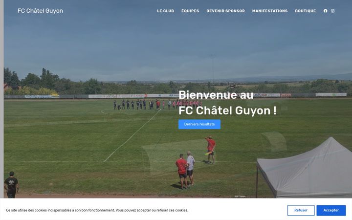Screenshot of fc-chatel-guyon.fr