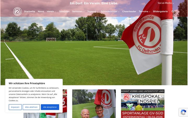 Screenshot stránky fc-delhoven.de