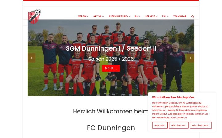 Screenshot of fc-dunningen.de
