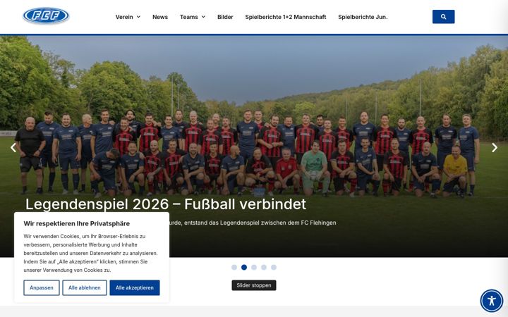 Screenshot of fc-flehingen.de