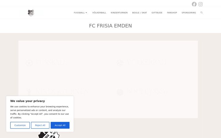 Screenshot stránky fc-frisia-emden.de