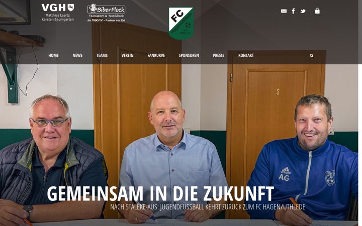 Screenshot stránky fc-hagen-uthlede.de
