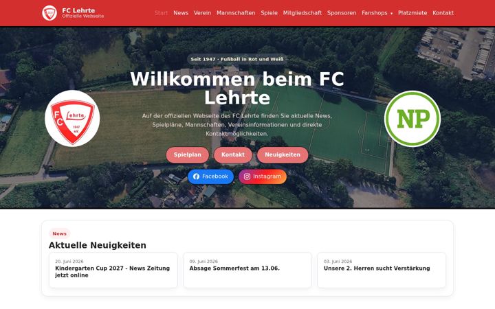 Screenshot of fc-lehrte.de