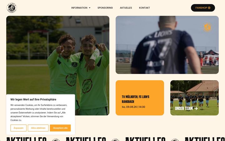 Képernyőkép: fc-lions.de