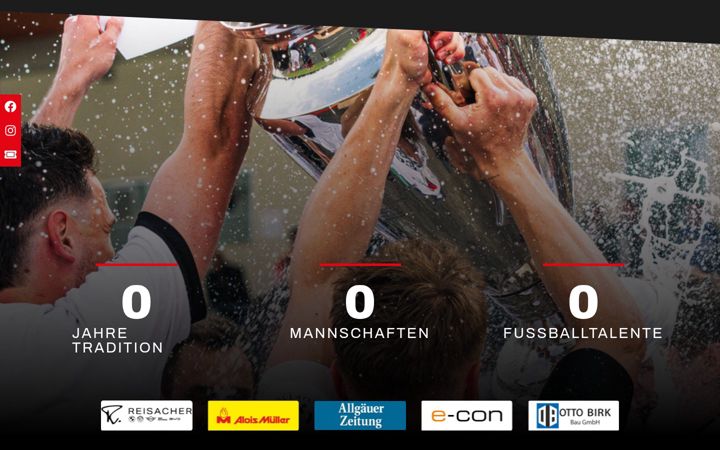 Posnetek zaslona fc-memmingen.de