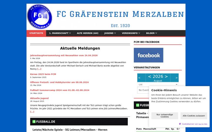 Screenshot of fc-merzalben.de