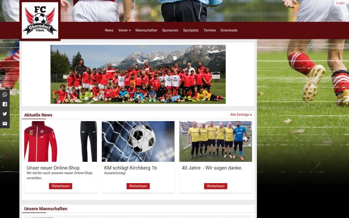Screenshot of fc-oberndorf.at