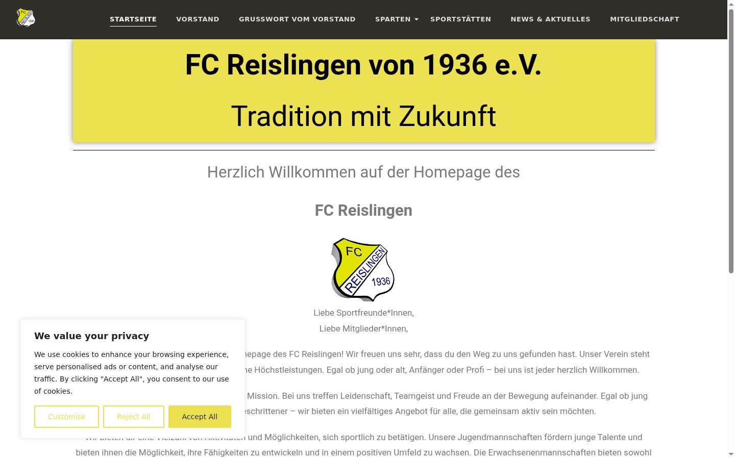 Screenshot tal-banner tal-kunsens muri qabel kwalunkwe interazzjoni