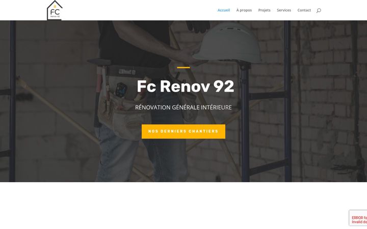 Screenshot of fc-renov92.fr