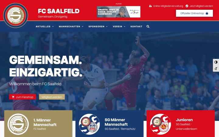 Screenshot of fc-saalfeld.de