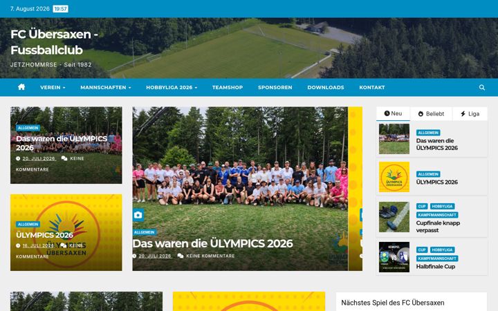 Screenshot of fc-uebersaxen.at