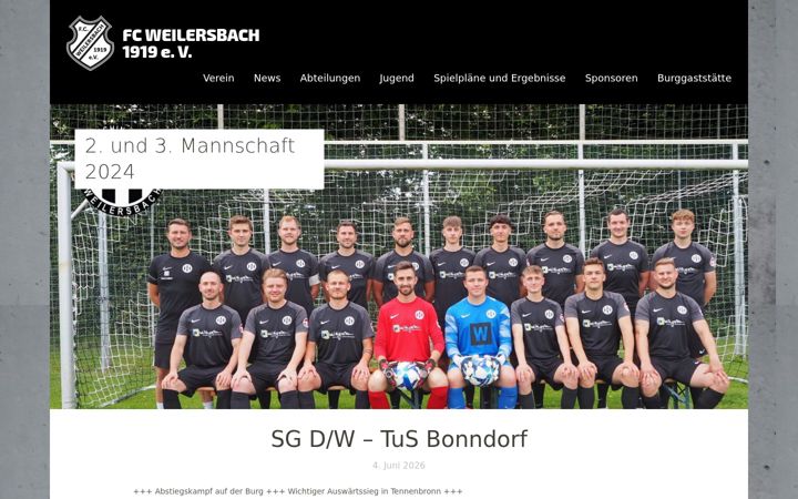 Screenshot of fc-weilersbach.de