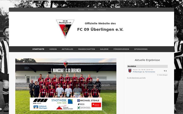 Screenshot of fc09ueberlingen.de