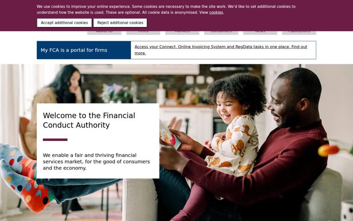 Screenshot of fca.org.uk