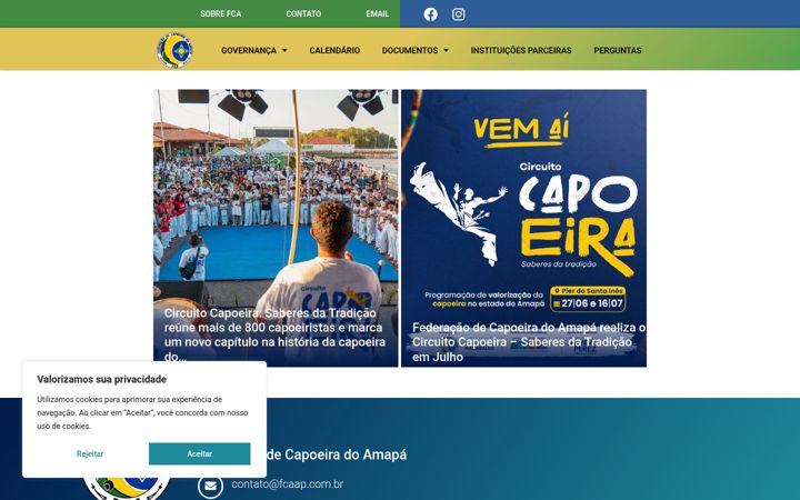 Snímek obrazovky fcaap.com.br