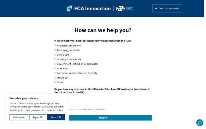 Captura de pantalla de fcainnovation.co.uk