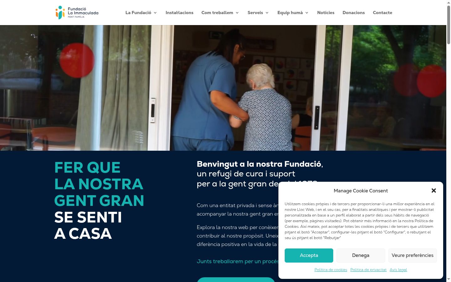 Capture d'écran de la bannière de consentement affichée avant toute interaction