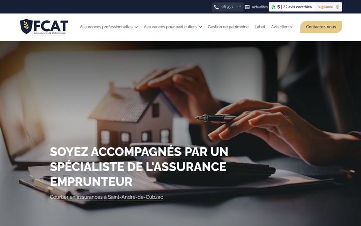 Screenshot of fcat-assurances-patrimoine.fr