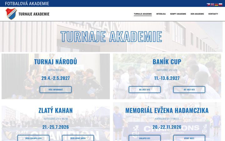 Skärmbild av fcb-turnaje.cz