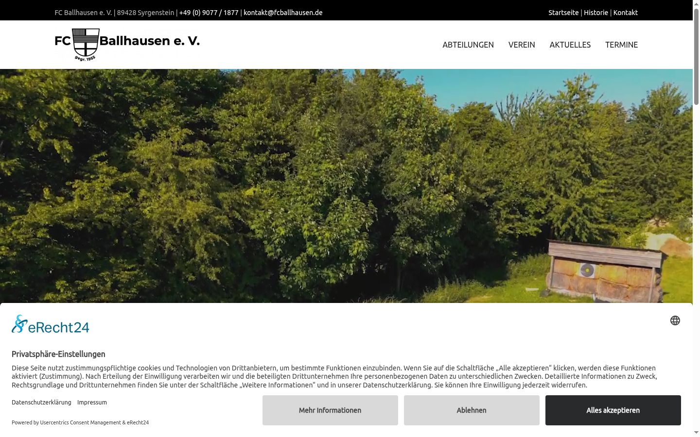 Screenshot tal-banner tal-kunsens muri qabel kwalunkwe interazzjoni