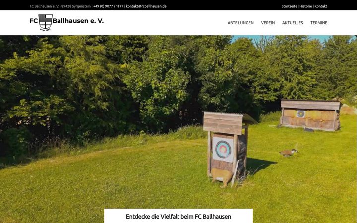 Screenshot di fcballhausen.de